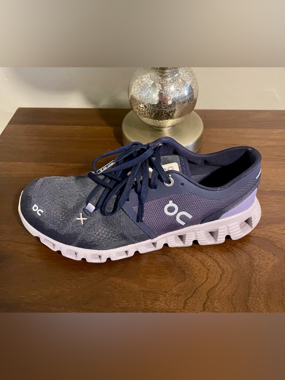 On Running Cloud X3 Sneaker - Navy Lavender - Size 7 1/3 - Picture 5 of 7